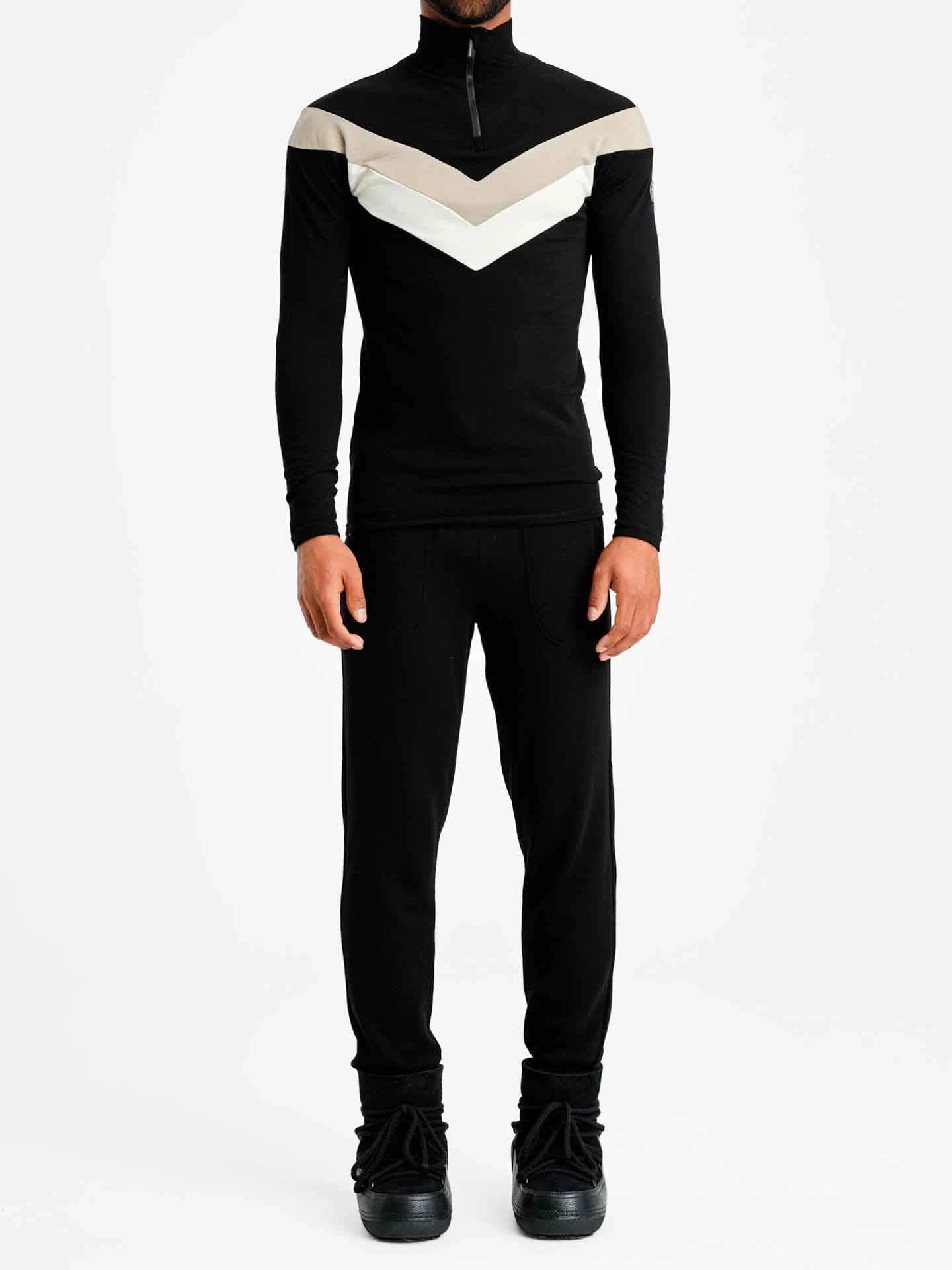 Voss Colblock Zip Up Men Black