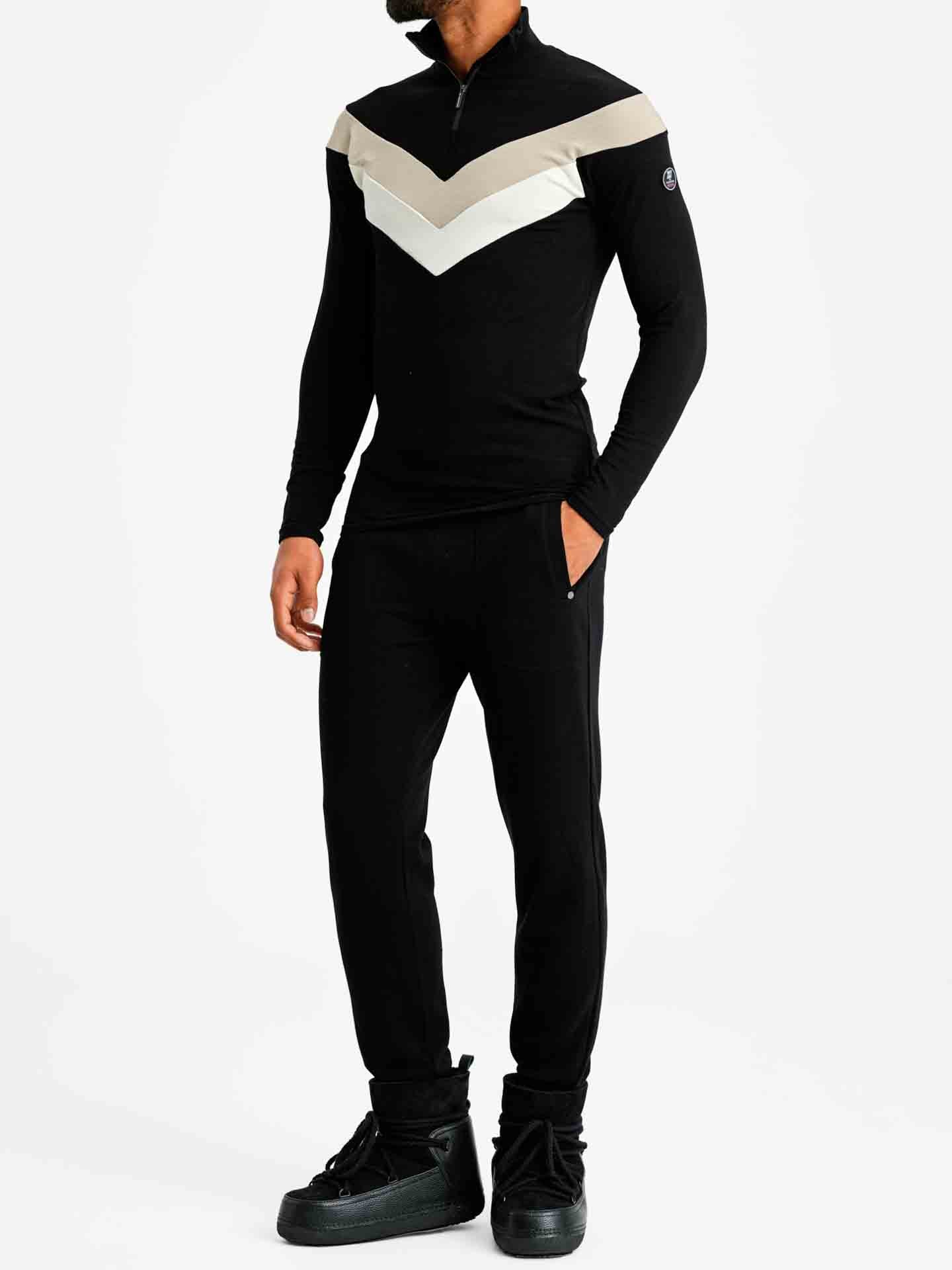 Voss Colblock Zip Up Men Black
