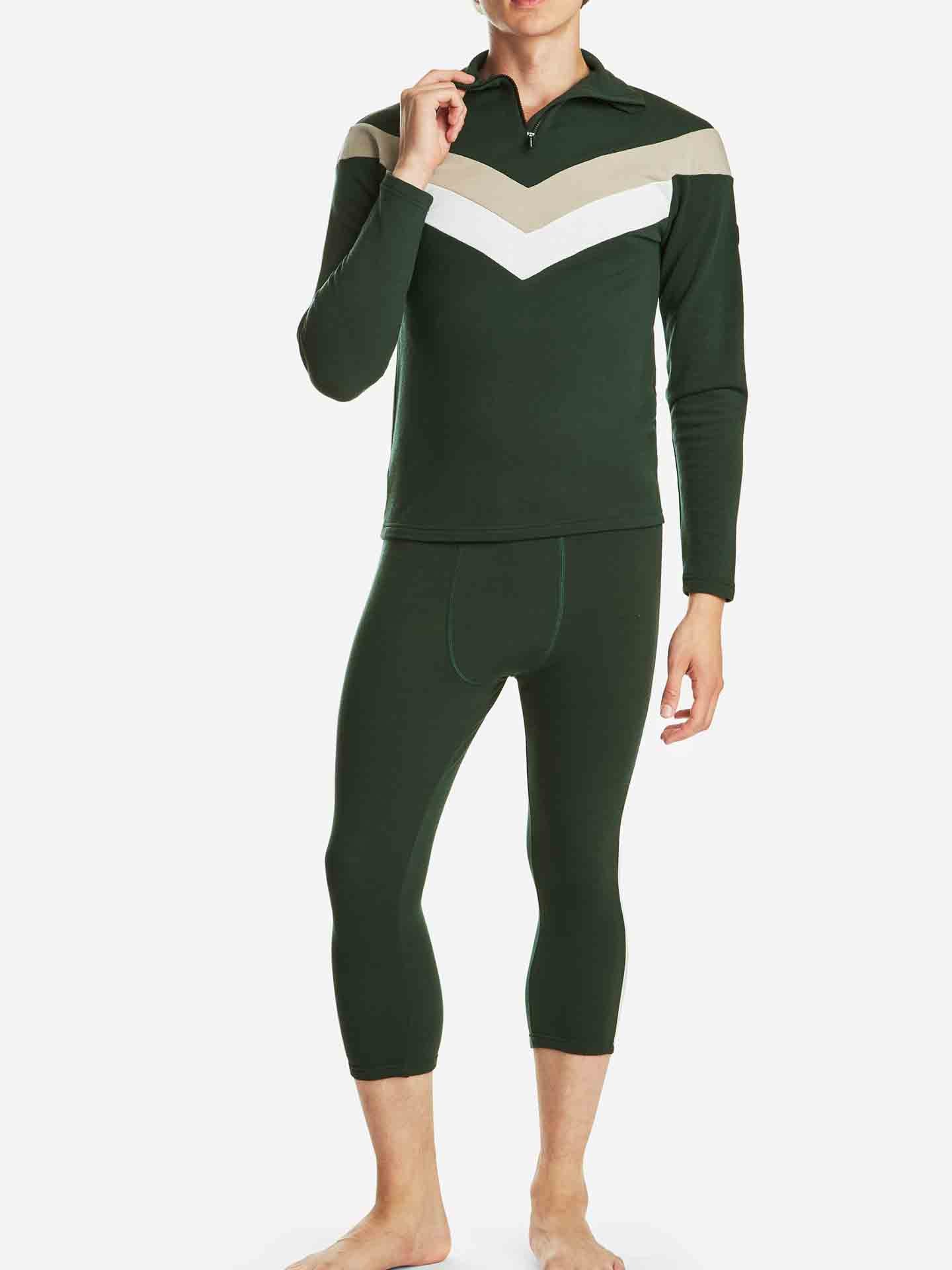 Voss Long Johns Men Olive Green