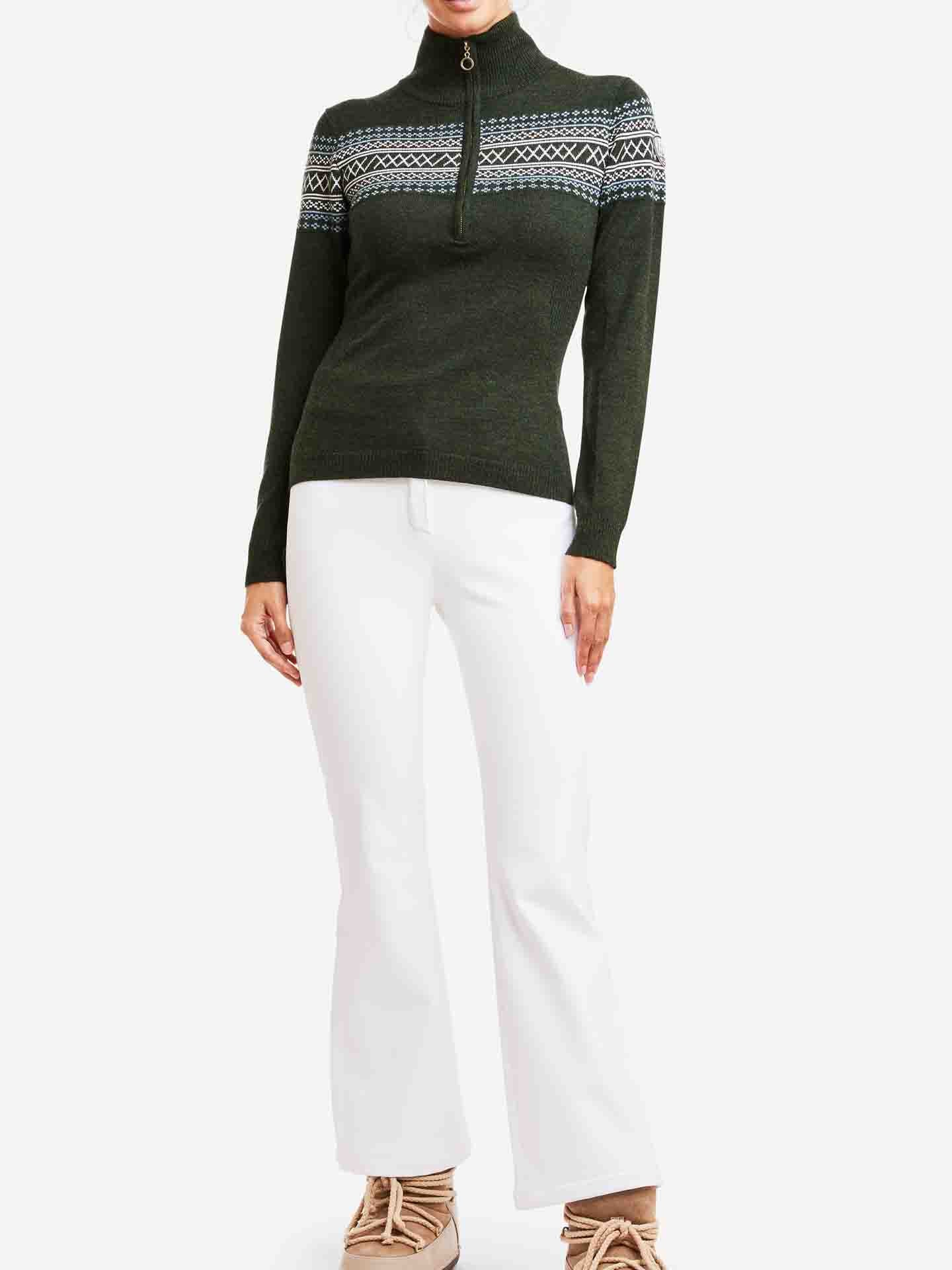 Signature Zip Up Women Olive Green