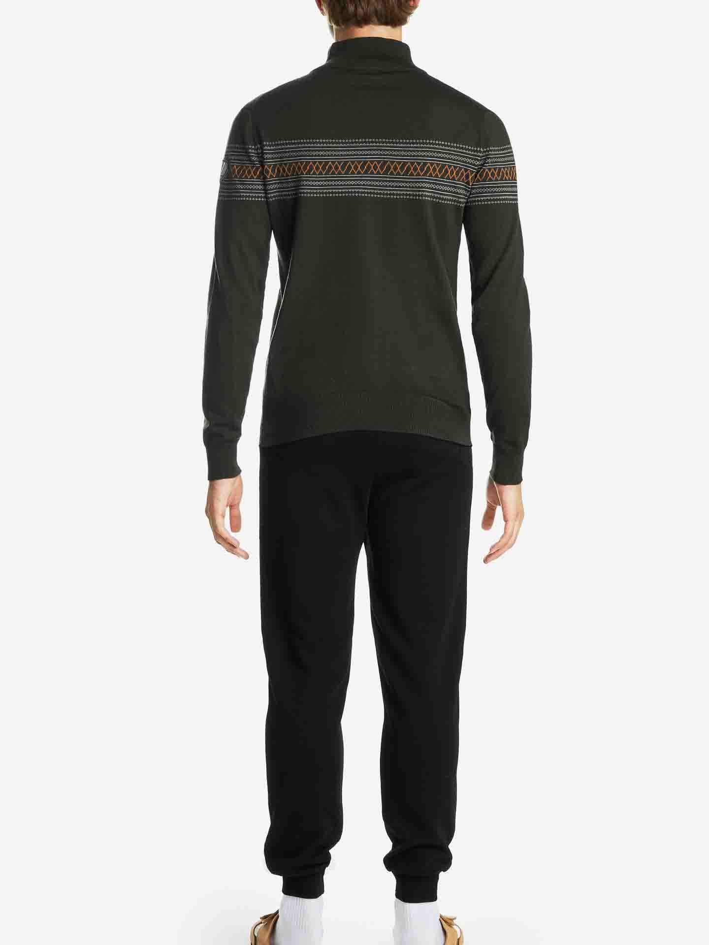 Signature Zip Up Men Olive Green