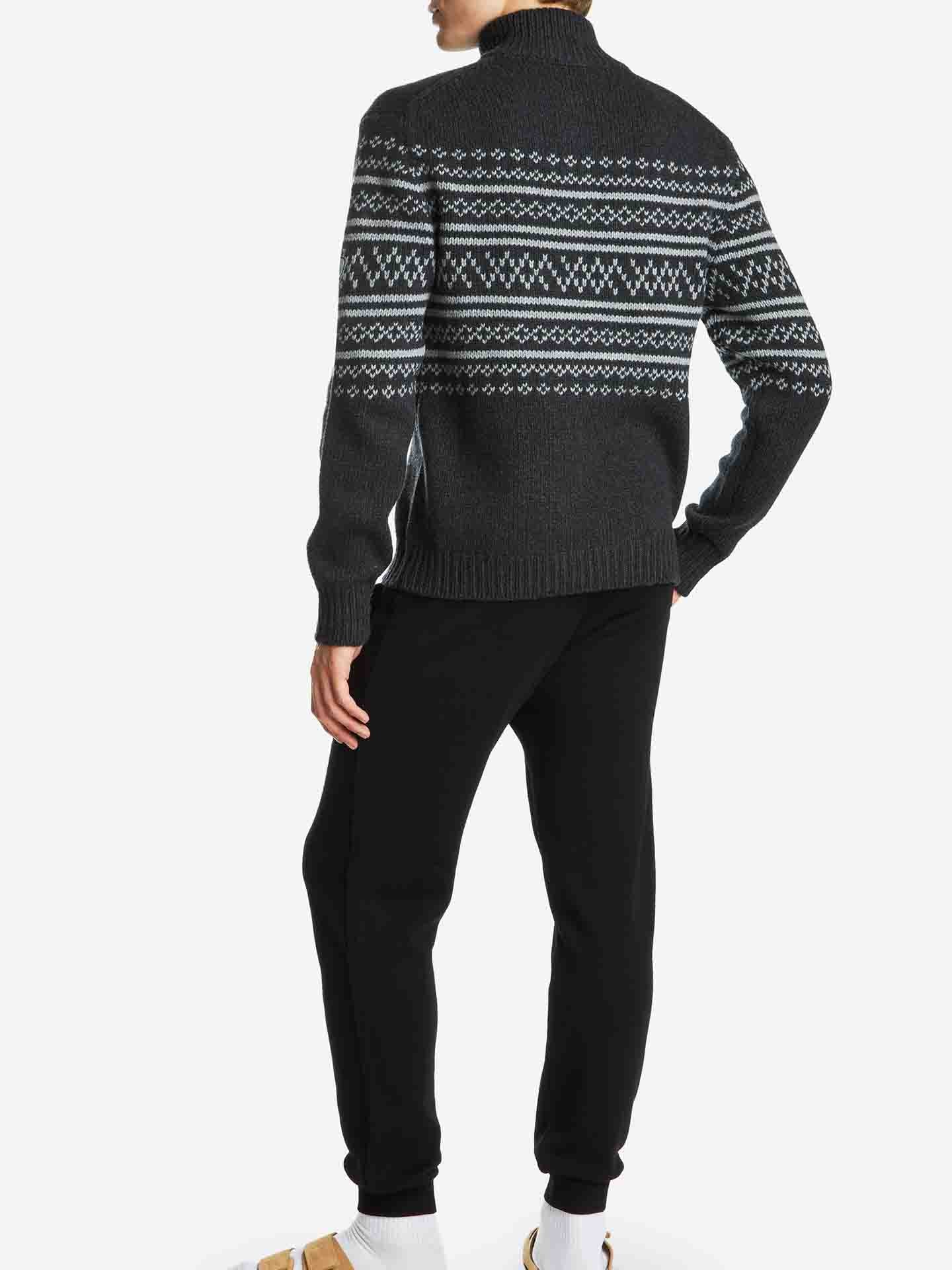 Setesdal Zip Up Sweater Men Charcoal