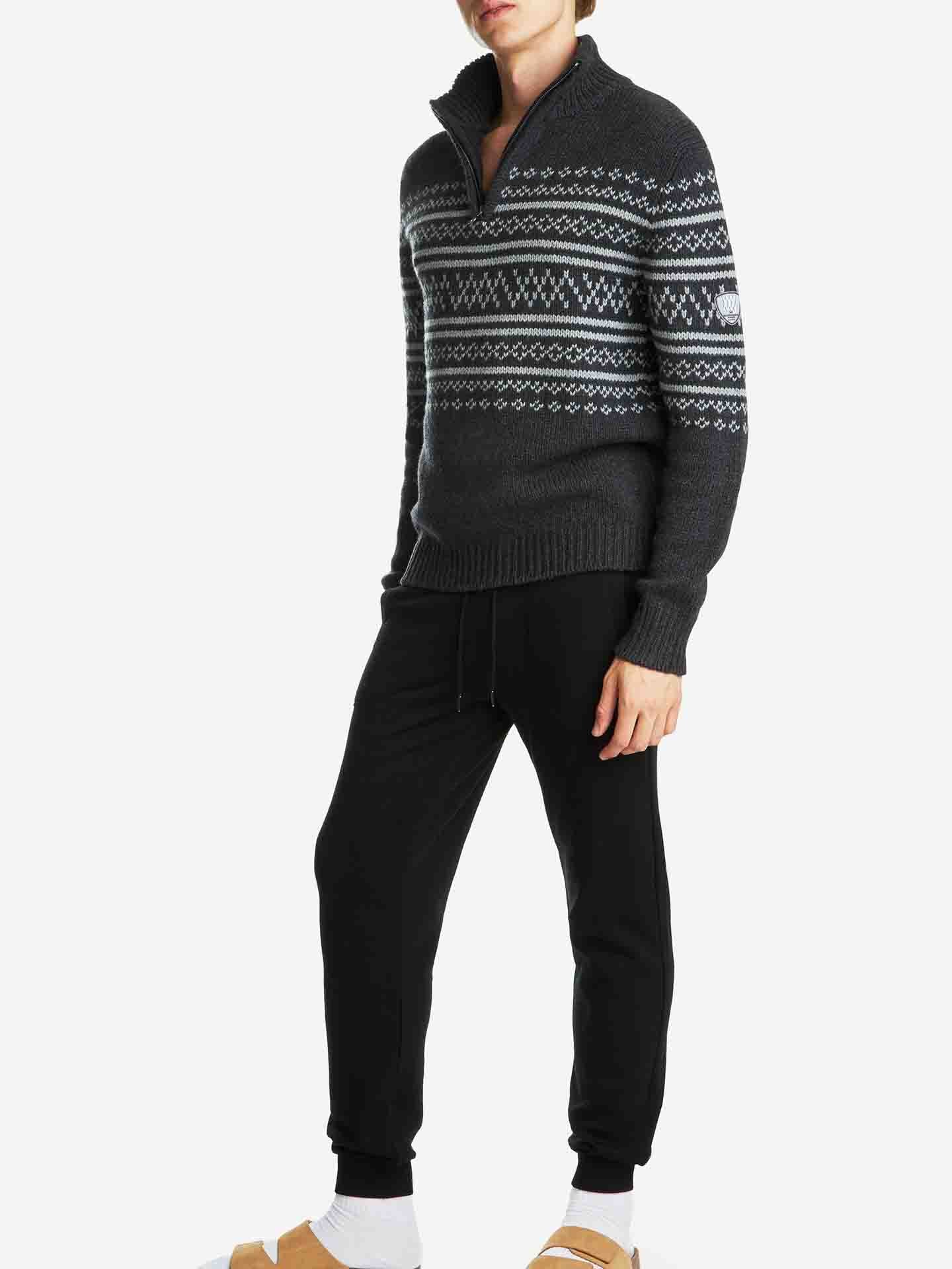 Setesdal Zip Up Sweater Men Charcoal