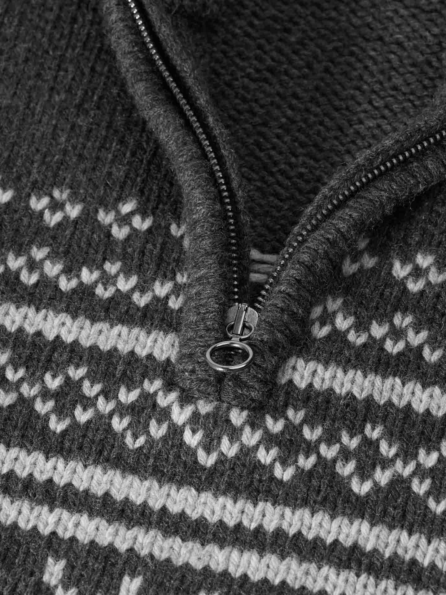 Setesdal Zip Up Sweater Men Charcoal