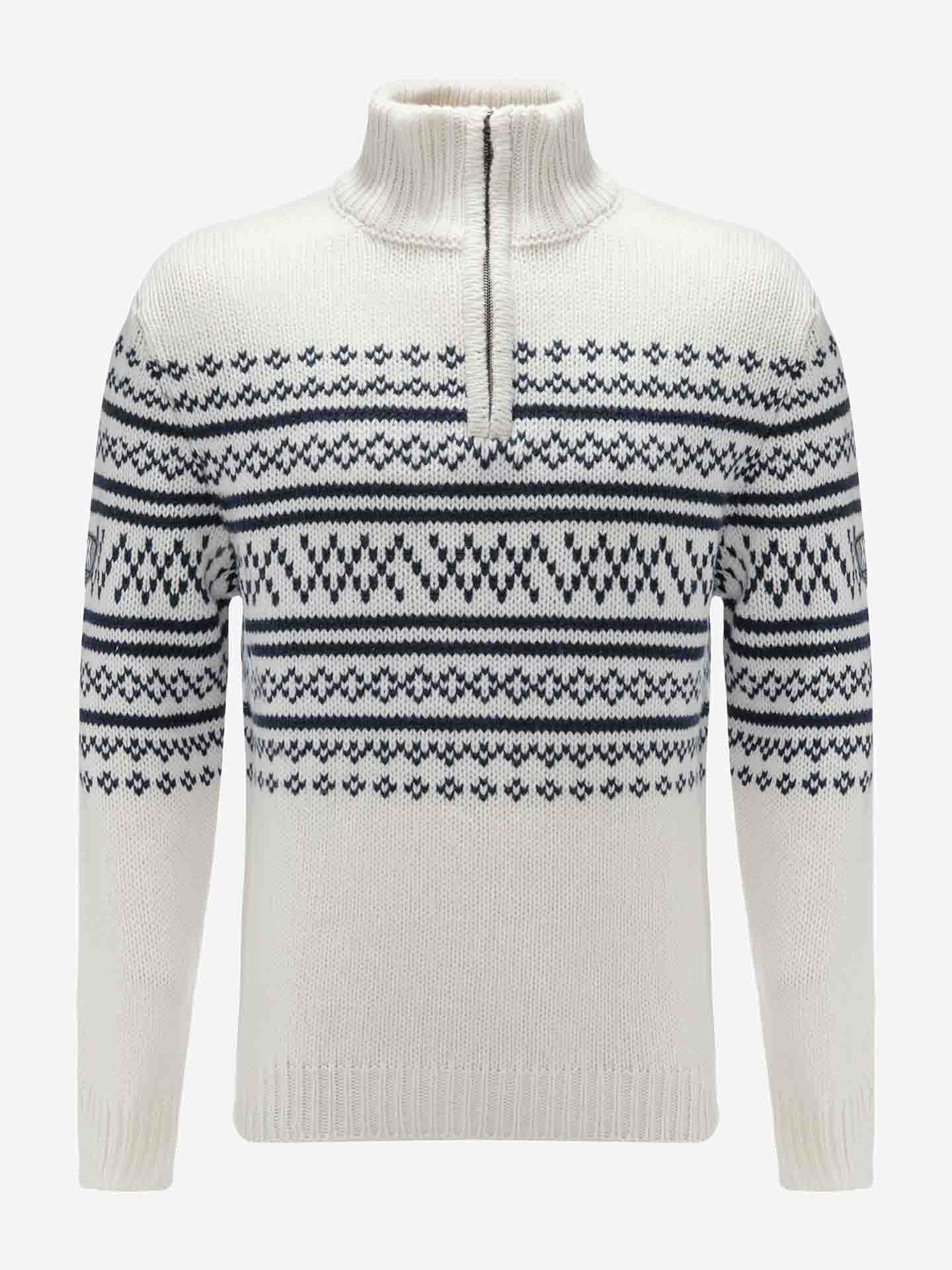 Setesdal Zip Up Sweater Men Off White