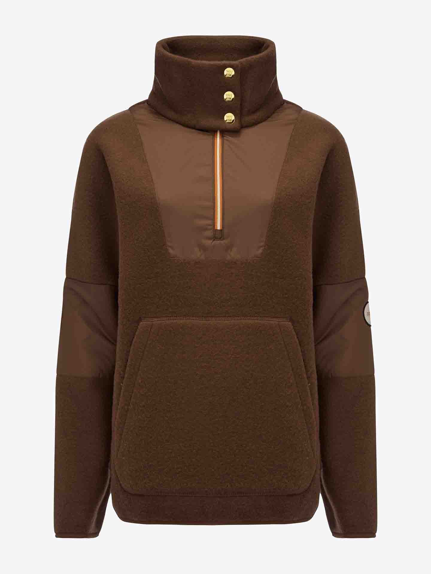 Fonna Wool Fleece Sweater Women Brown