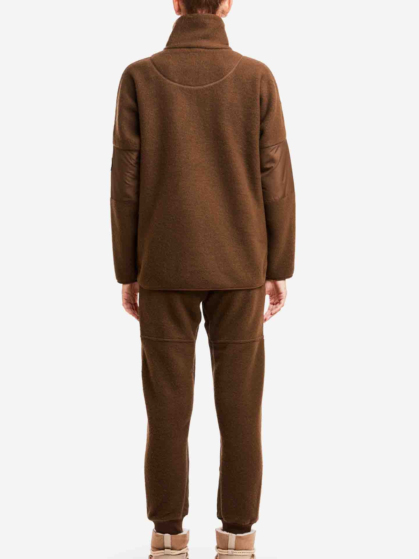 Fonna Wool Fleece Sweater Women Brown