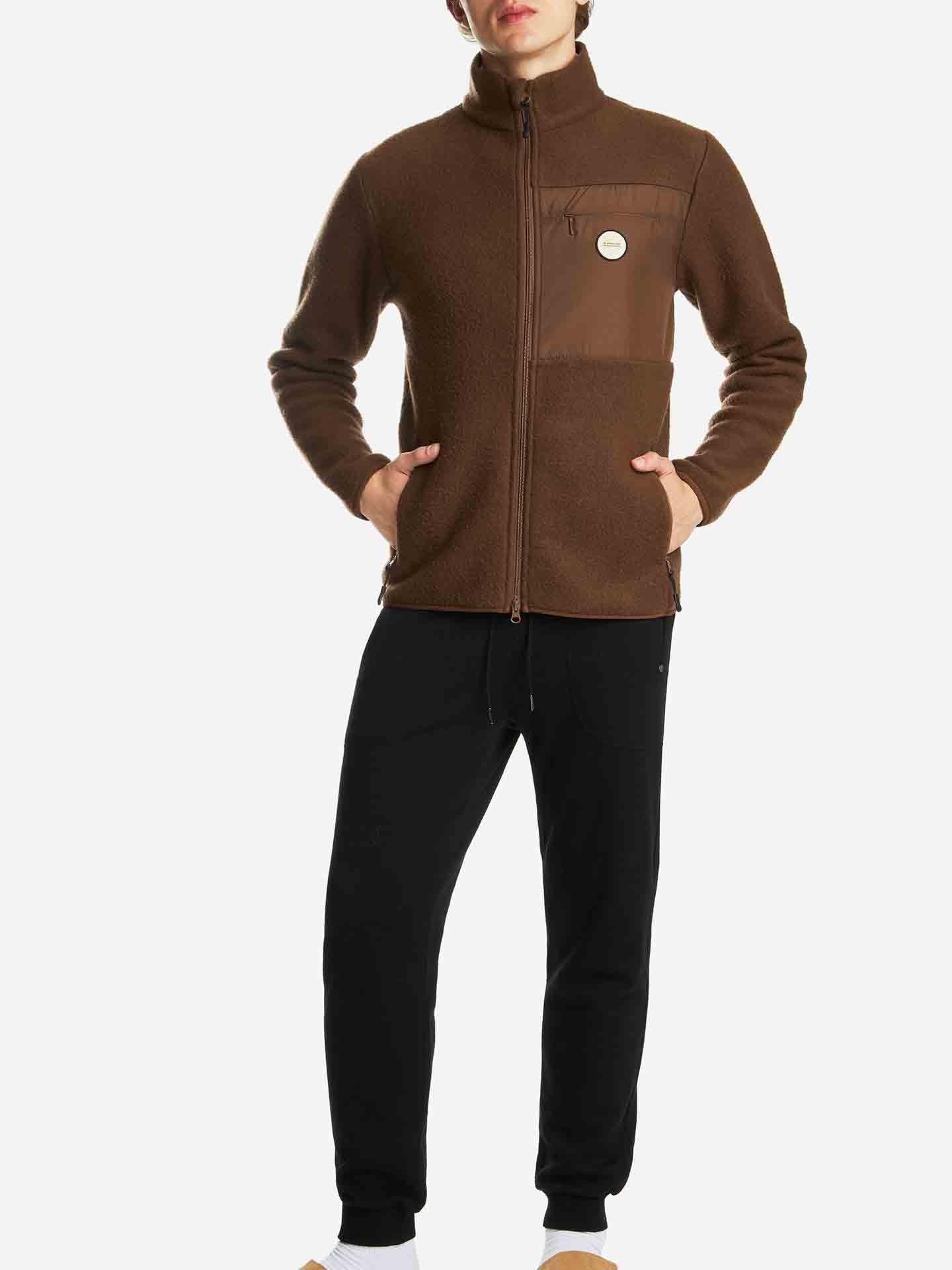 Fonna Wool Fleece Jacket Men Brown