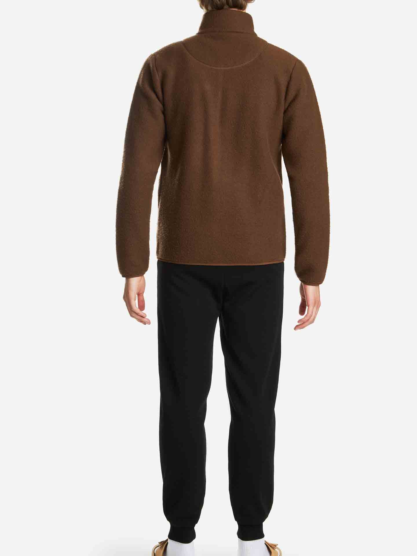 Fonna Wool Fleece Jacket Men Brown