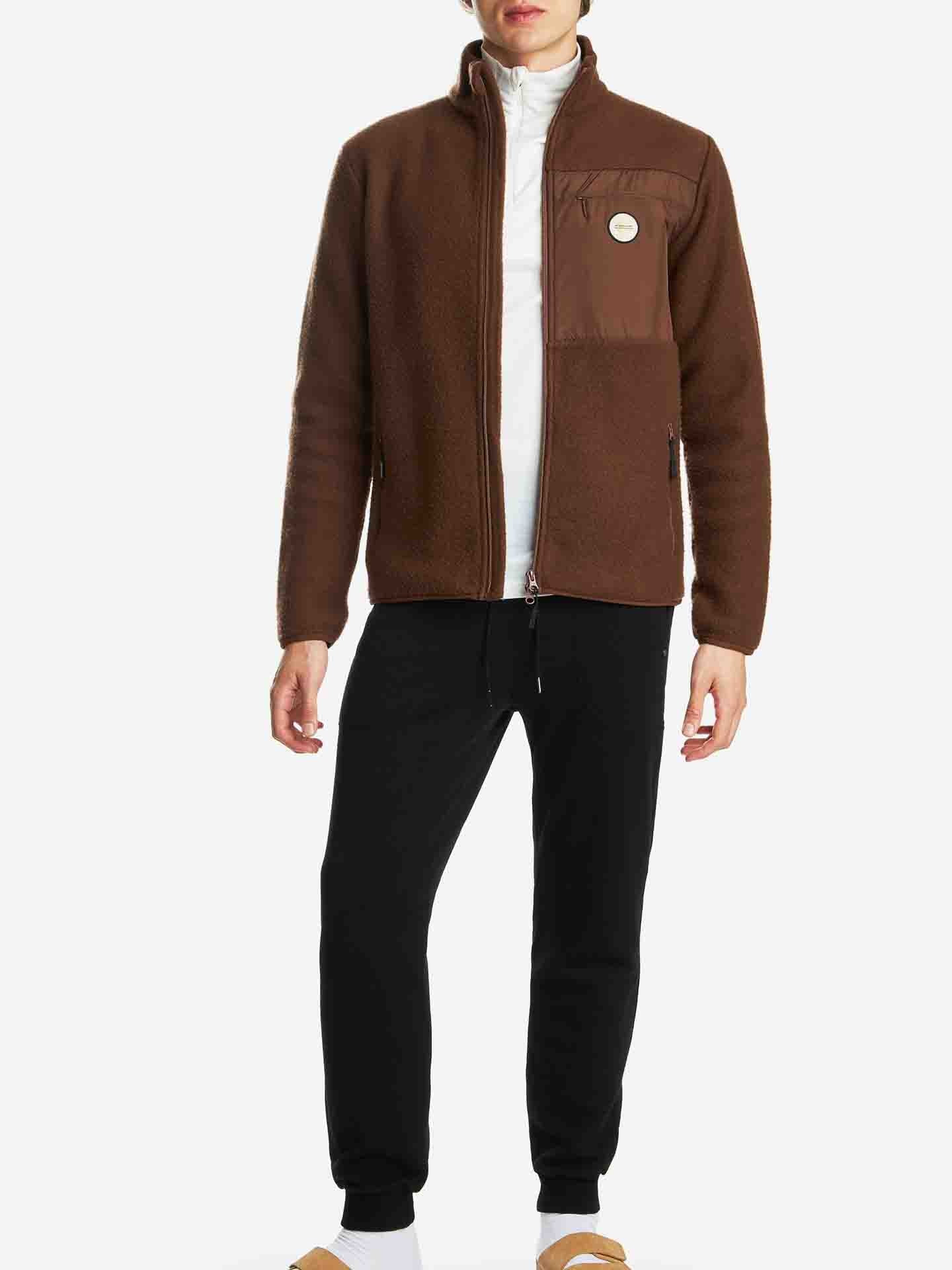 Fonna Wool Fleece Jacket Men Brown