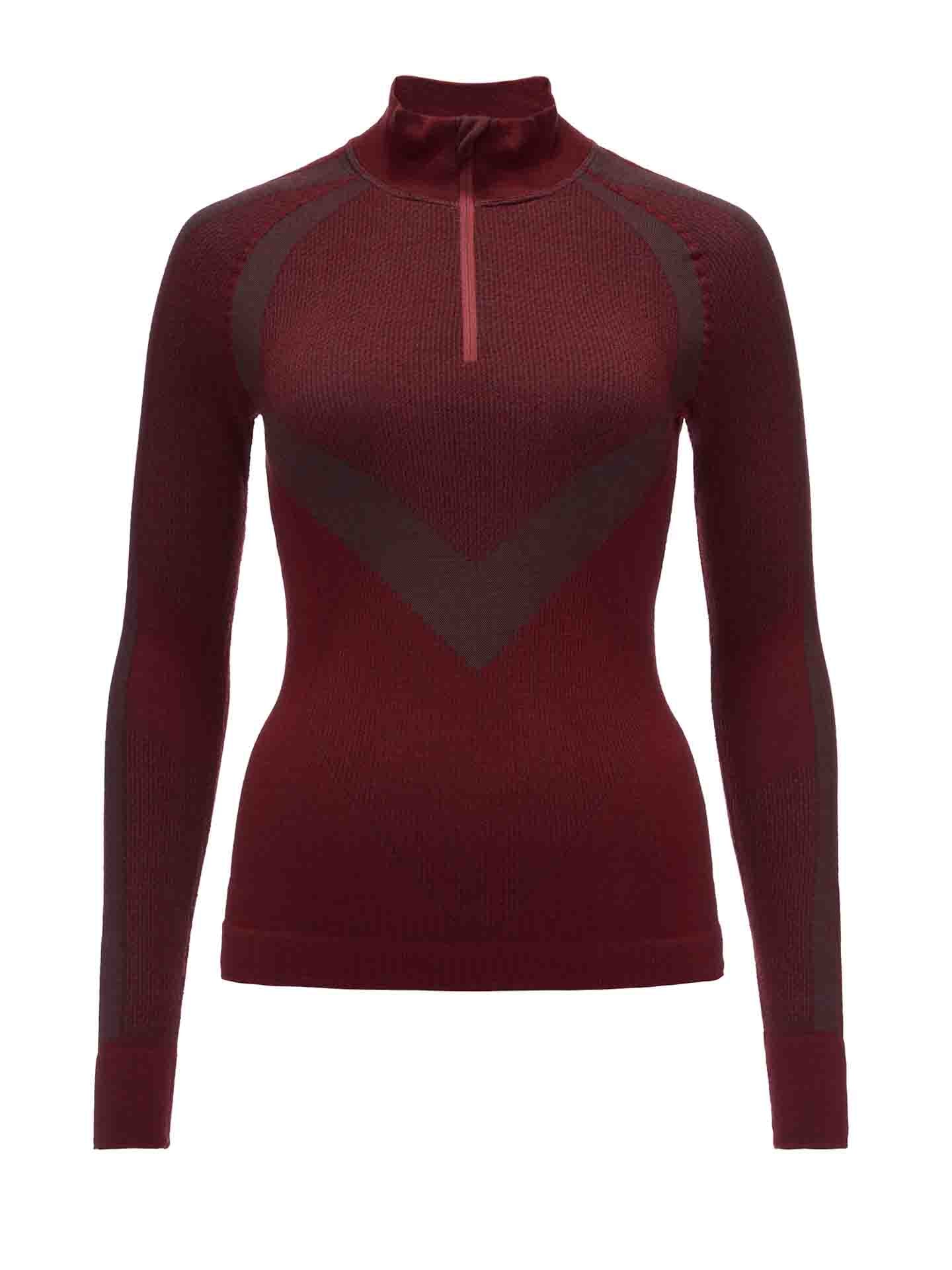 Racer Zip Up Women Burgundy