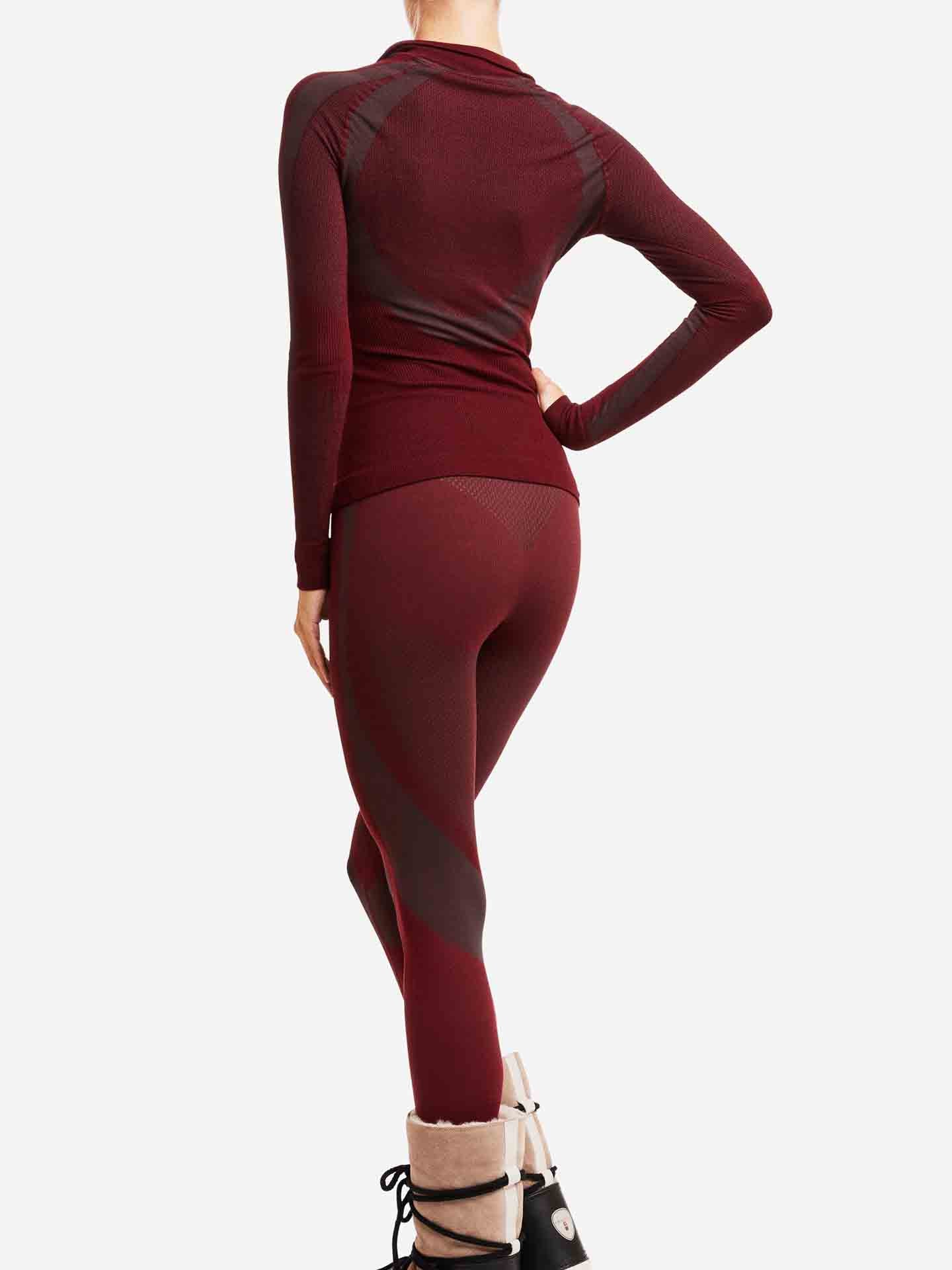 Racer Zip Up Women Burgundy