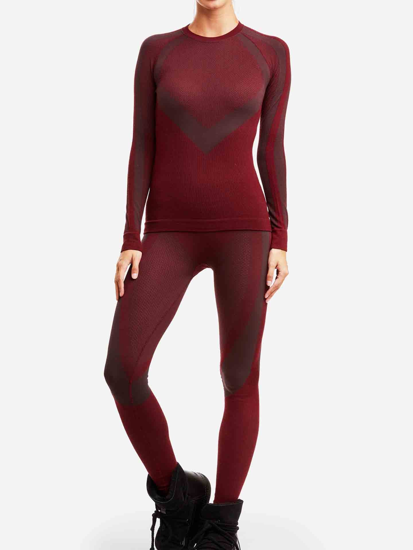 Racer Crewneck Women Burgundy