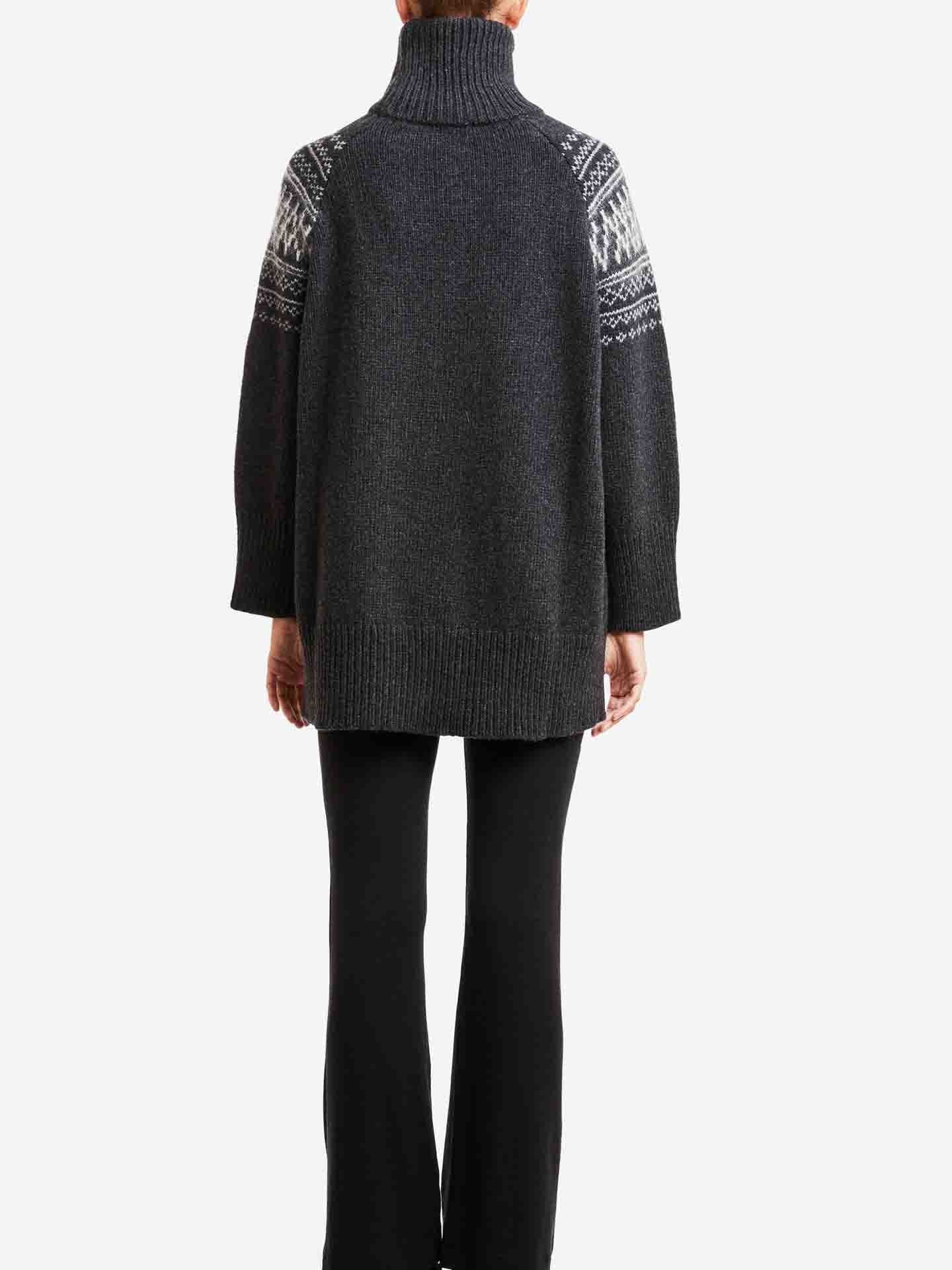 Setesdal Oversized Sweater Women Charcoal