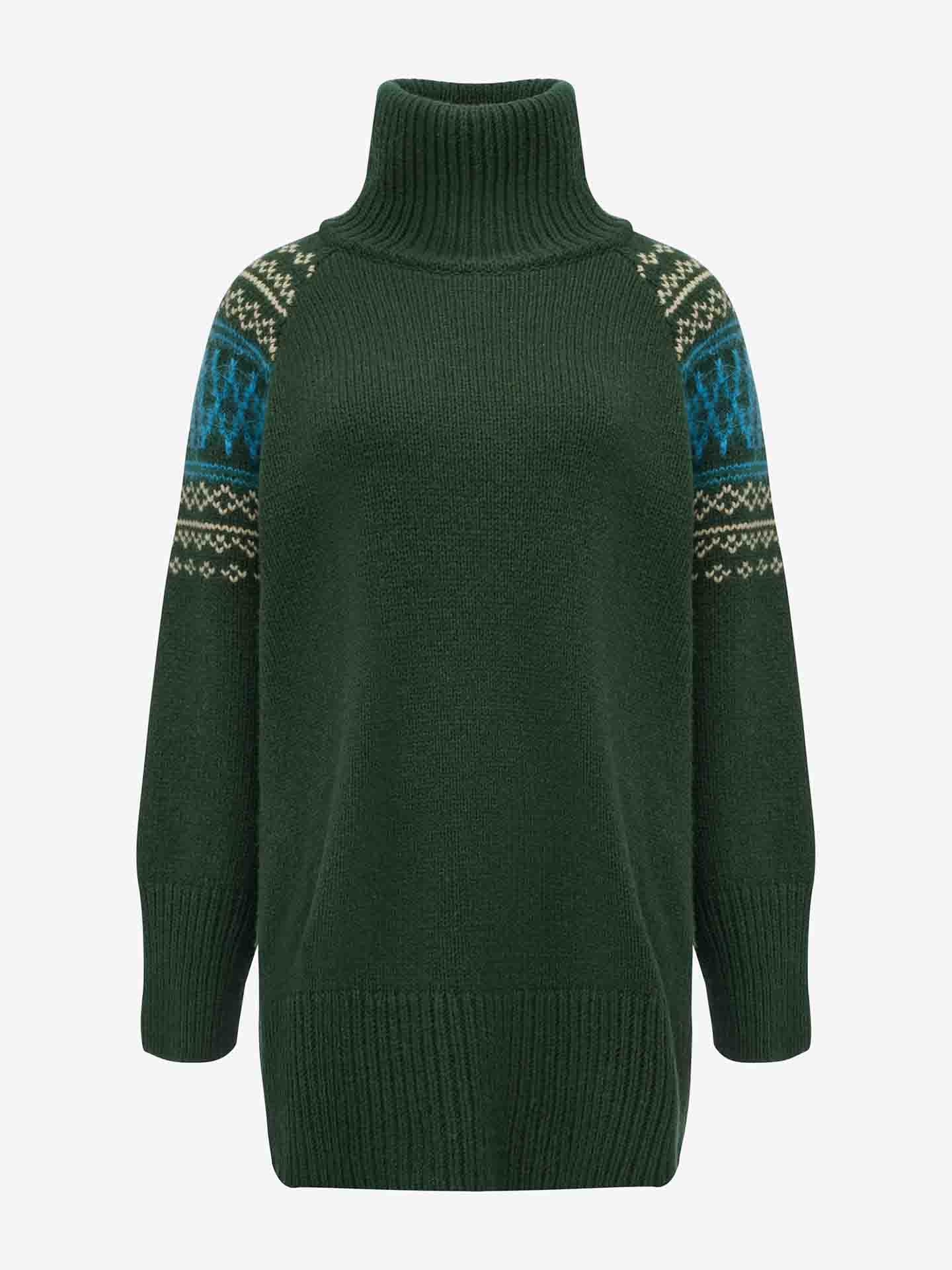 Setesdal Oversized Sweater Women Olive Green