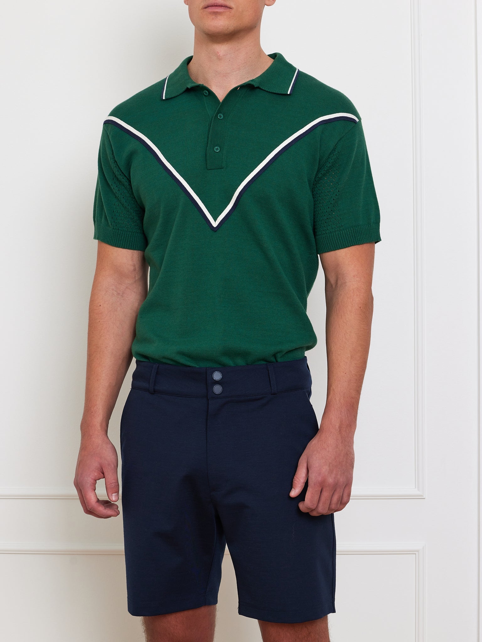 Grey Logo Chevron Polo Shirt
