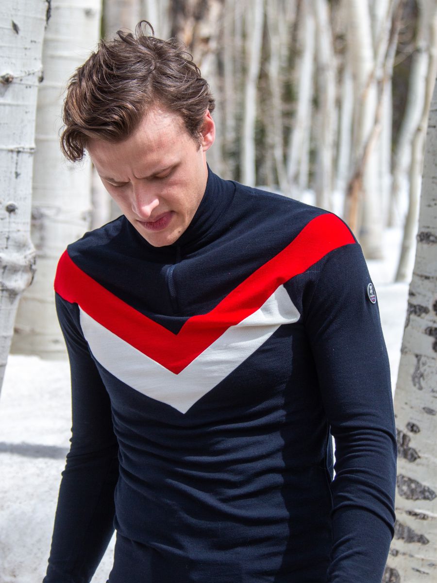 Voss Colblock Zip Up Men Flag