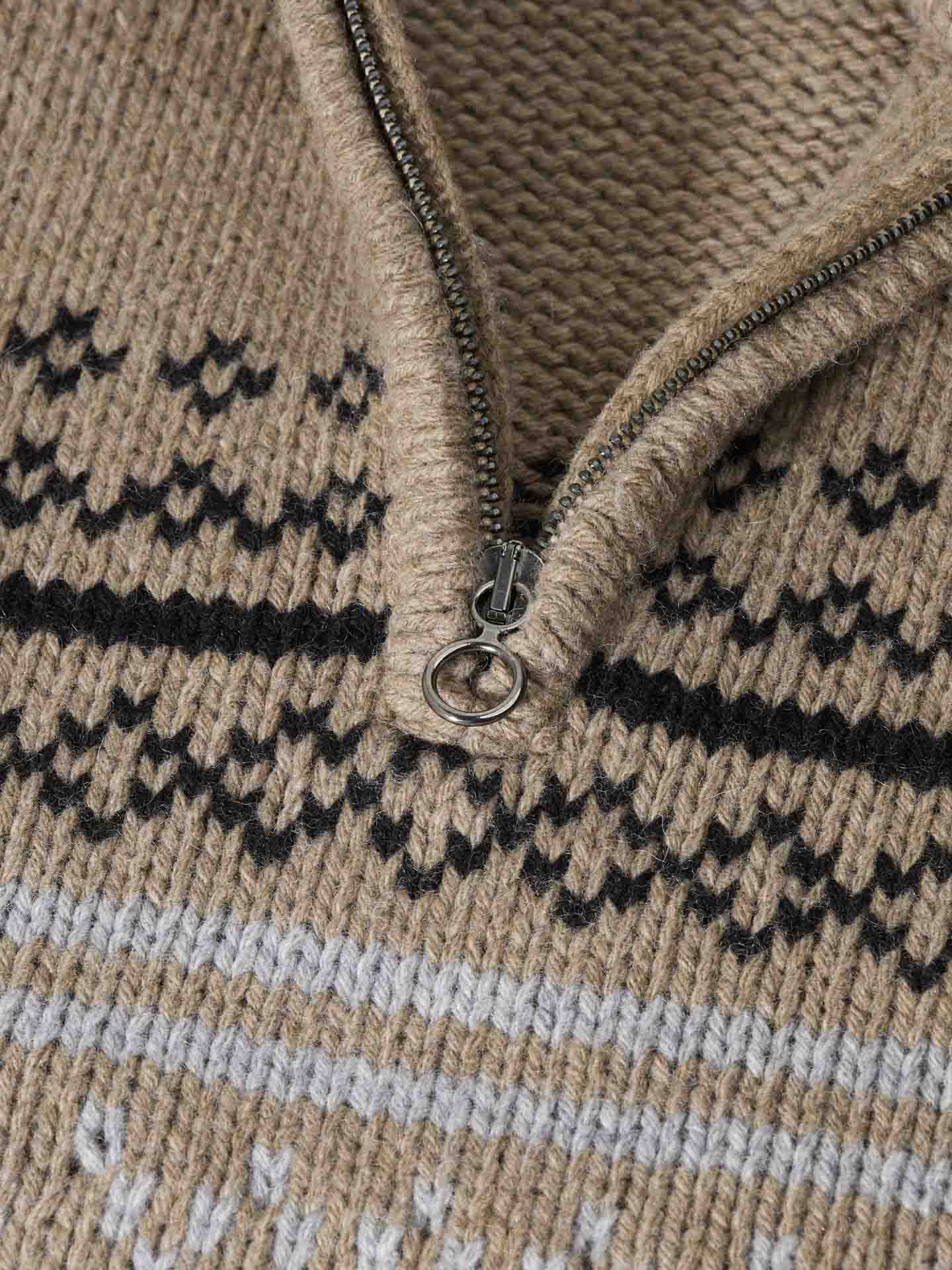 Setesdal Zip Up Sweater Men Sand