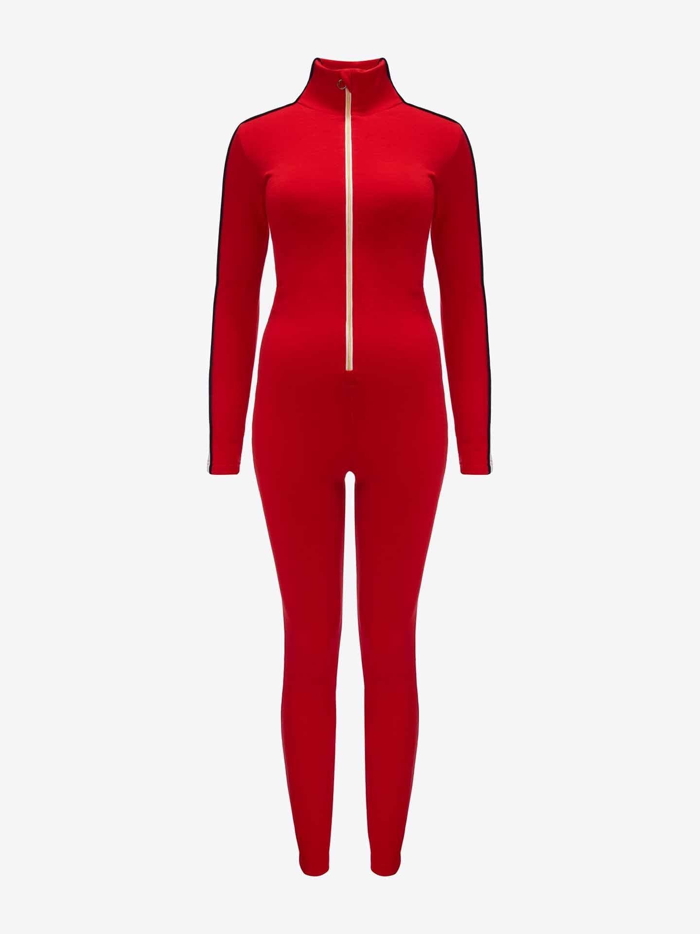 Red full hot sale body jumpsuit