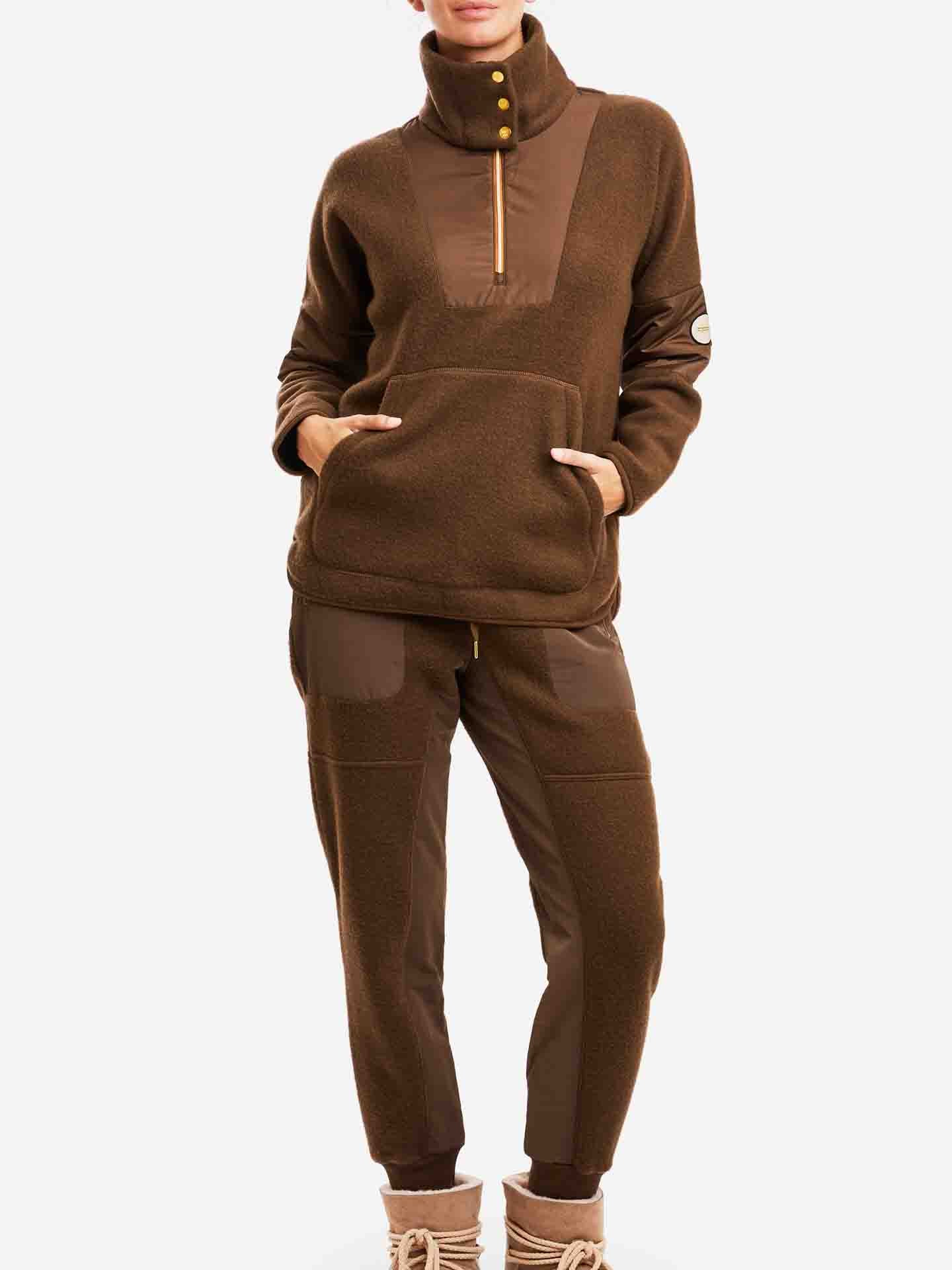 Fonna Wool Fleece Sweater Women Brown