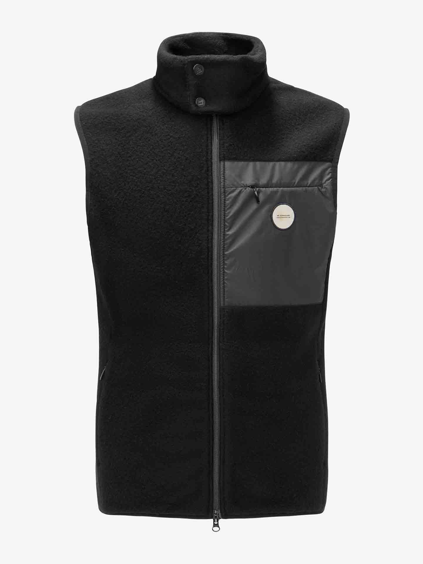 Fonna Wool Fleece Vest Men Black