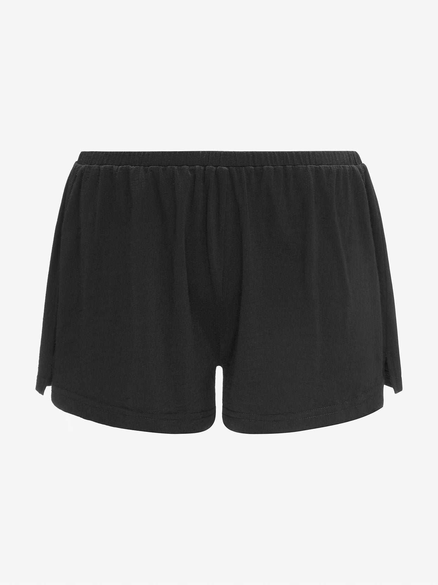 Plain black hot sale shorts womens