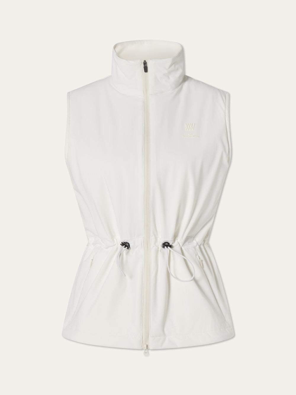 White vest on an off white background