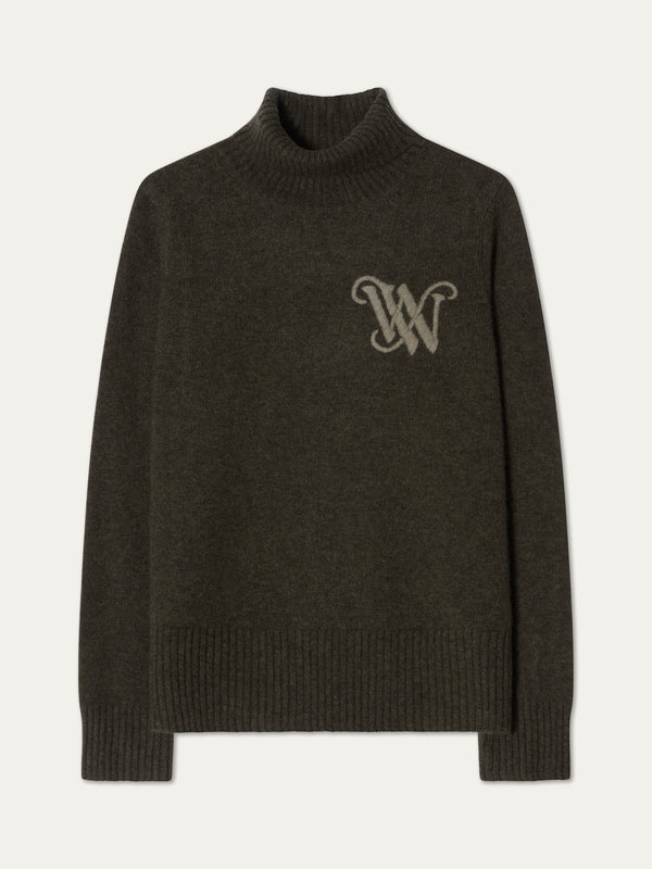 Monogram Cashmere Sweater Women – Dark Green