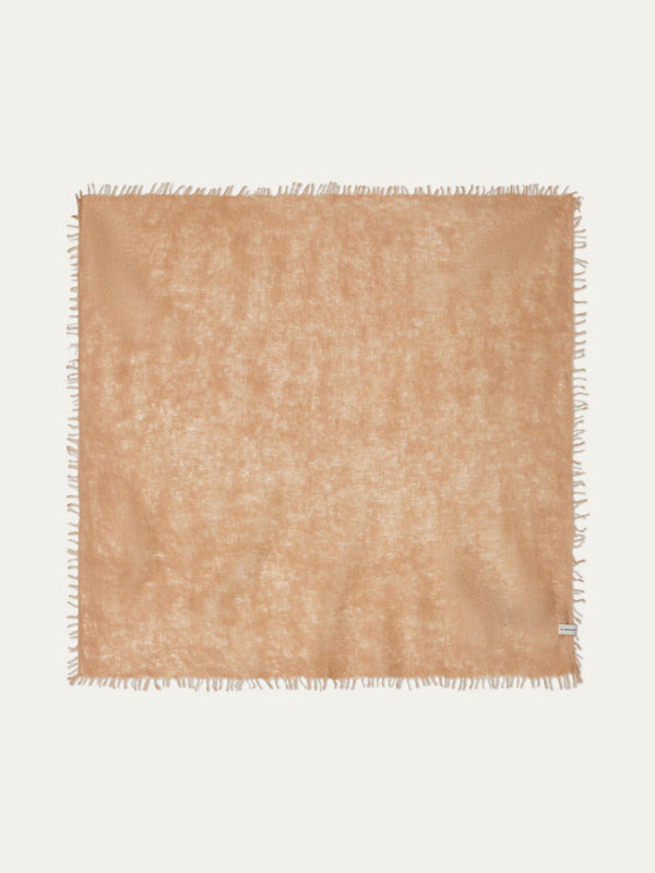 Monogram Cashmere Scarf – Camel