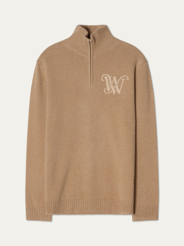 Monogram Cashmere Sweater Men – Camel